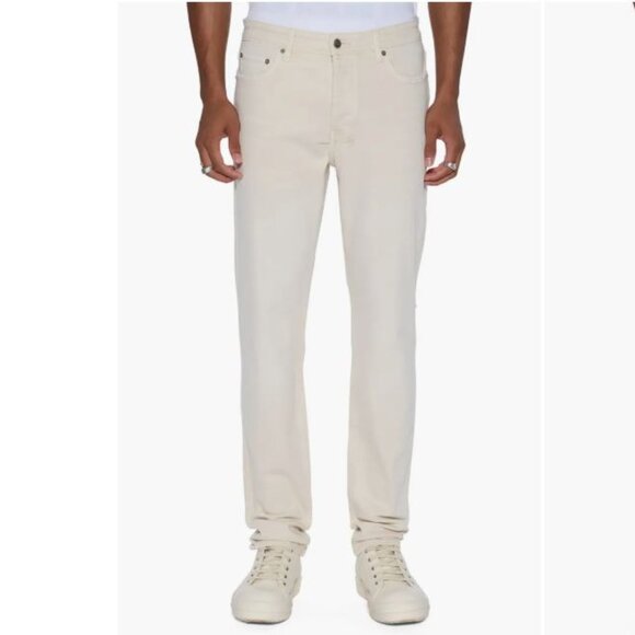 Ksubi Cream Sandy Brown Slim Fit Denim Button Fly Jeans 33x30 - Picture 1 of 13
